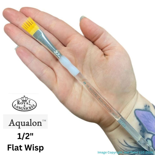 Royal Aqualon Face Painting Brush  | FLAT Wisp - (R2735 - 1/2")