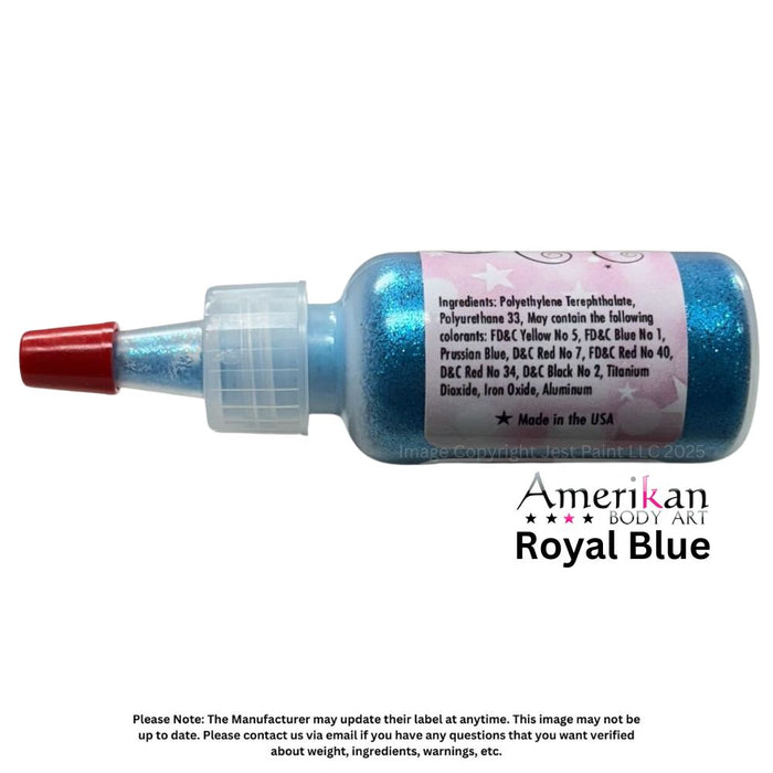 Amerikan Body Art | Face Paint Glitter Poof - Opaque Royal Blue (1/2oz) #13