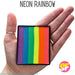 Silly Farm | Face Paint Rainbow Cake -  New Version! - NEON RAINBOW  (Very Minimal Glow Under Blacklight)  45gr