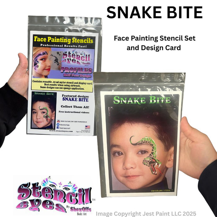 Stencil Eyes / Profiles - Face Painting Stencil - SNAKE BITE - One Size Fits Most