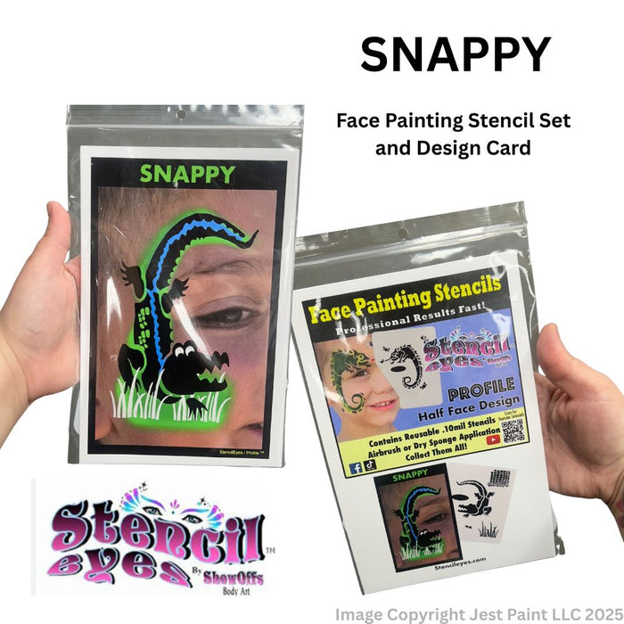 Stencil Eyes / Profiles - Face Painting Stencil - Snappy