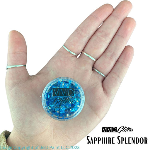 VIVID Glitter | LOOSE Chunky Hair and Body Glitter - Sapphire Splendor (7.5gr)