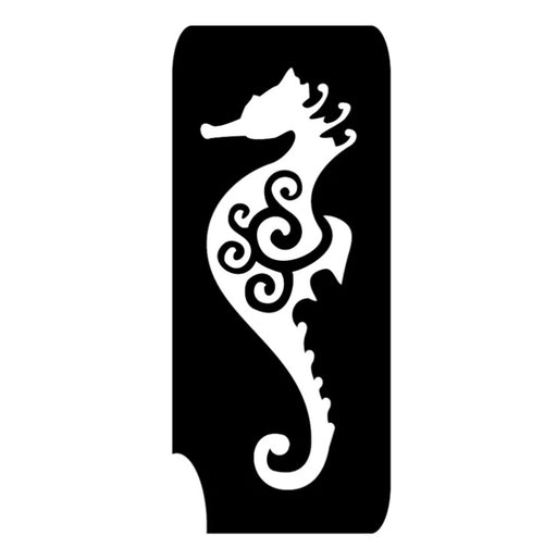 Art Factory | Glitter Tattoo Stencil - 220A Seahorse swirl #27