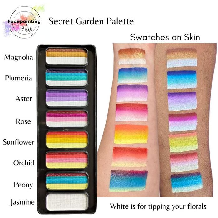 Facepainting Hub | Face Painting Palette |  SECRET GARDEN PALETTE  (8 x 14gr)