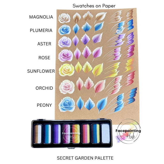 Facepainting Hub | Face Painting Palette |  SECRET GARDEN PALETTE  (8 x 14gr)