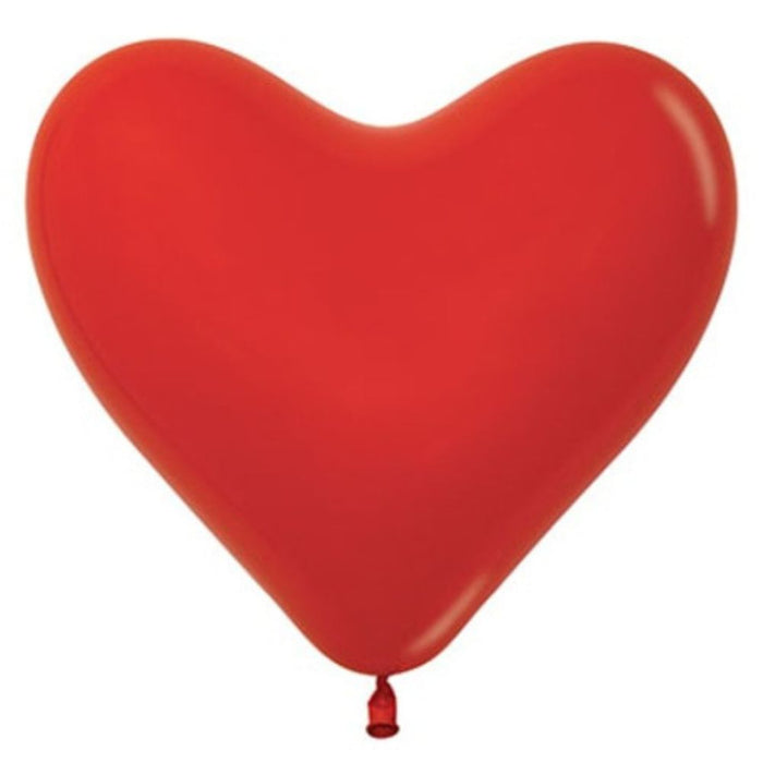 Sempertex Betallic Balloons | (55143) 6" HEART - RED - 100ct