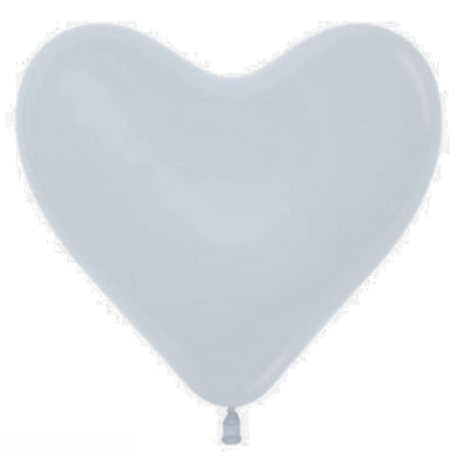 Sempertex Betallic Balloons | (55134) 6" HEART - WHITE - 100ct