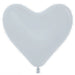 Sempertex Betallic Balloons | (55134) 6" HEART - WHITE - 100ct