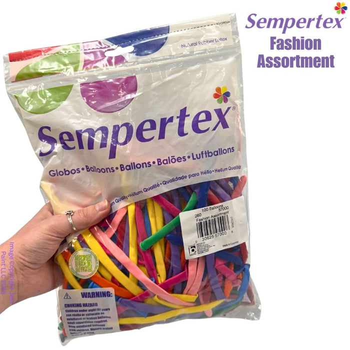 Sempertex Batallatex | Latex Twisting Balloons - 260S FASHION Assortment - 100ct  (57000)