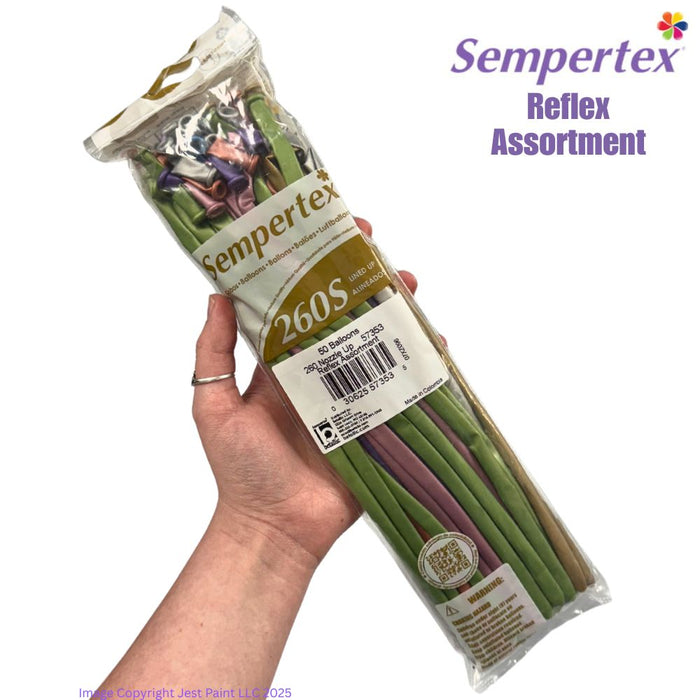 Sempertex Batallatex | Metallic Latex Twisting Balloons - 260S REFLEX  Assortment - 50ct  (57353)