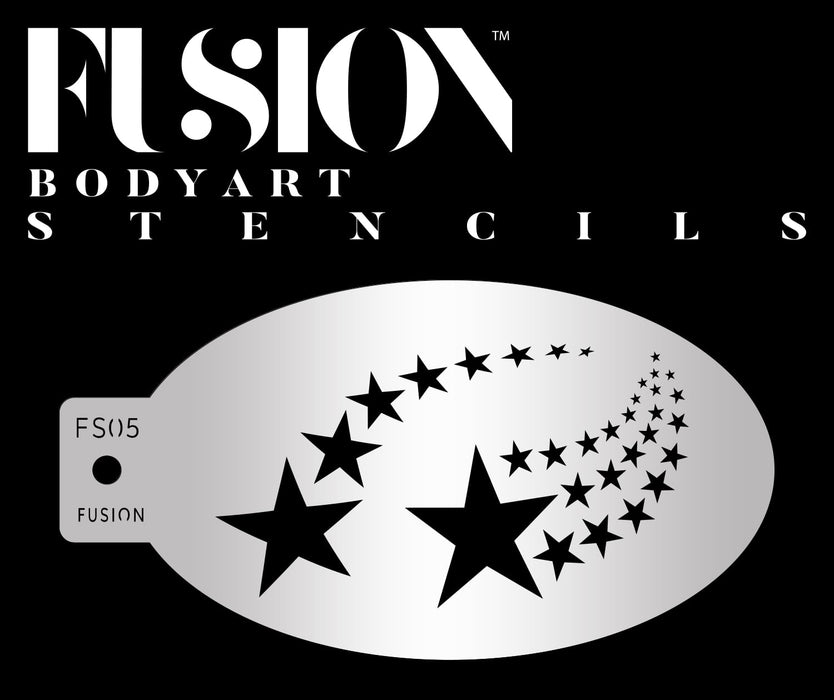 Fusion Body Art | Face Painting Stencil - Shooting Stars FS05