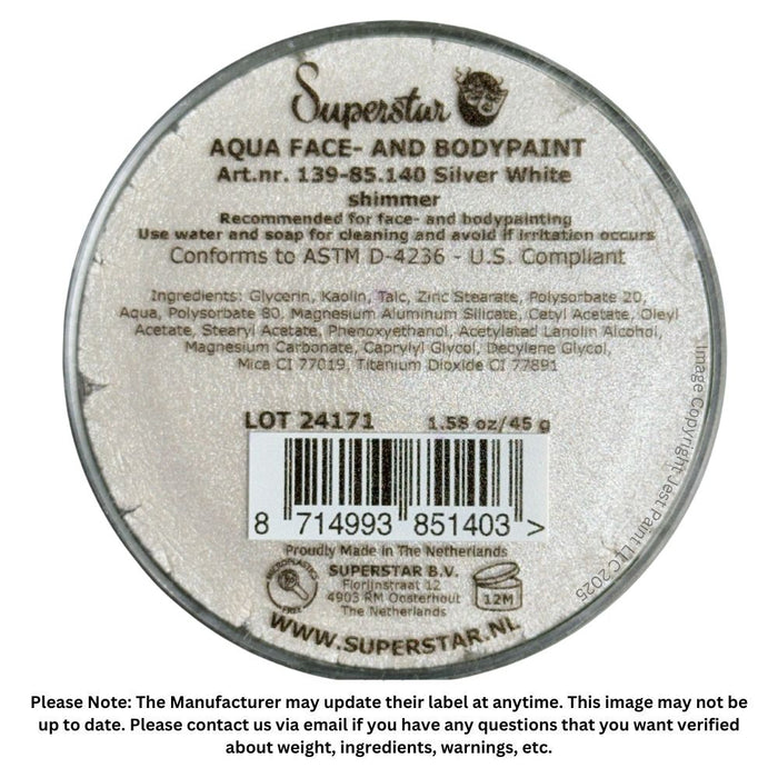 FAB by Superstar | Face Paint - Silver White Shimmer 45gr #140