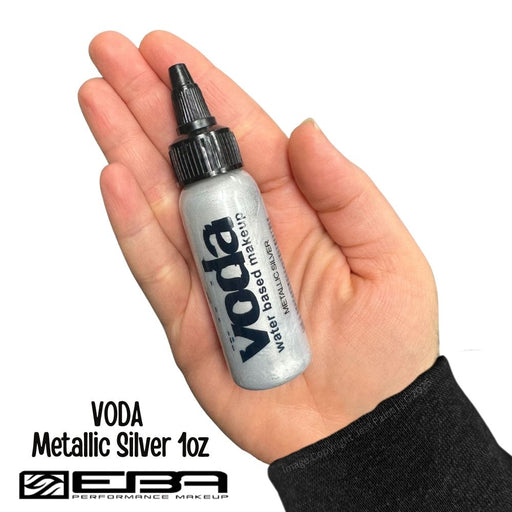 European Body Art | VODA (VIBE) Water Based Airbrush Body Paint  - Metallic Silver  - 1oz