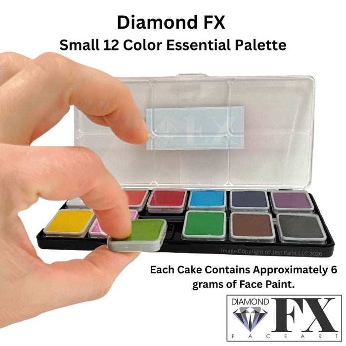 Diamond FX Face Paint -  Small 12 Color Essential  Palette