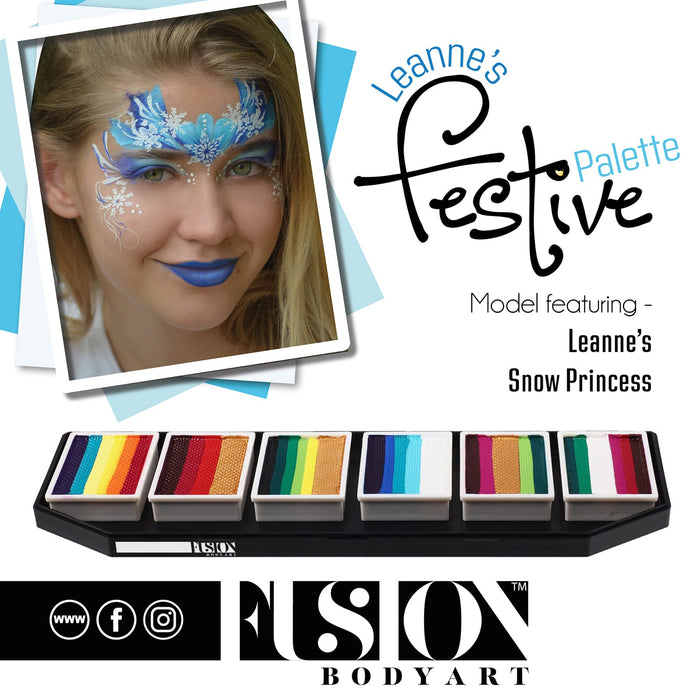 Fusion Body Art | Face Painting Palette | Leanne's Festival (Festive) Palette - LIMITED EDITION