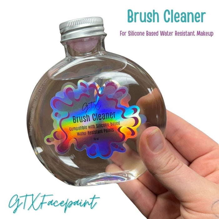 GTX Face Paint | For Silicone Based Water Resistant Makeup - GTX Brush Cleaner- 10oz Bottle