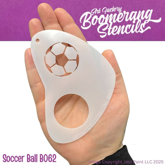 Art Factory - Boomerang Face Painting Stencil - Soccer Ball (B062)