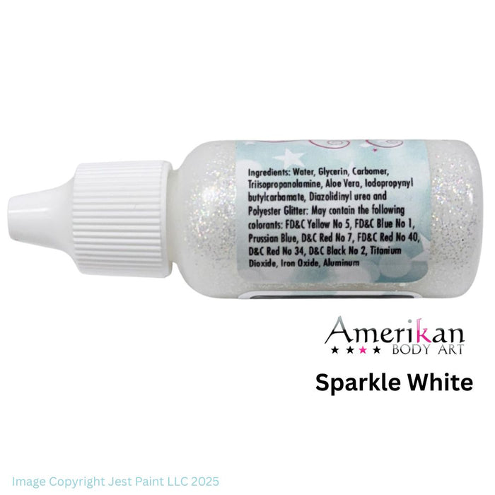 Amerikan Body Art | LIQUID BLING Face Painting Glitter Gel  - Sparkle White  1/2oz   #5