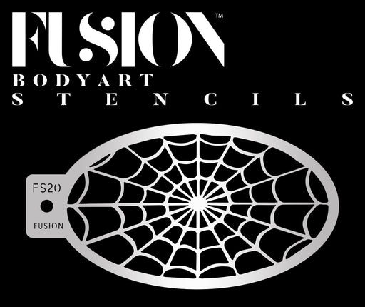 Fusion Body Art | Face Painting Stencil - Spinning Spider Web FS20