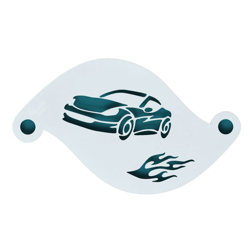 Superstar  | Face Painting Stencil - Sports  Car w/ Flames 77062