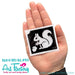 Art Factory | Glitter Tattoo Stencil - (154) Squirrel with Nut - 5 Pack - #149