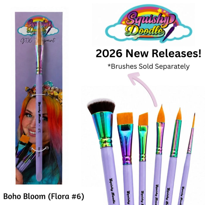 GTX | Face Painting  Brush Designed by Squishy Doodle - BOHO BLOOM Flora #6