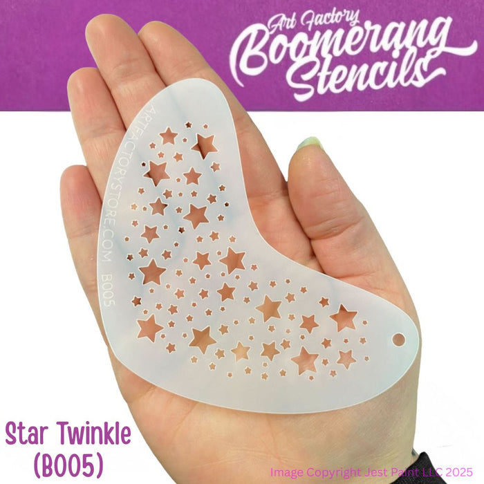 Art Factory | Boomerang Face Painting Stencil - Star Twinkle (B005)