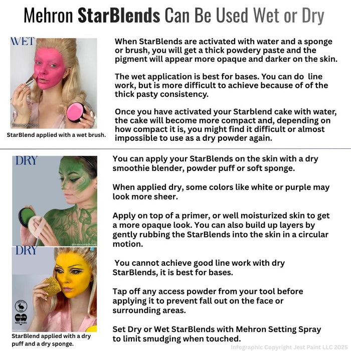 StarBlend Powder Face Paint By Mehron  - White 56gr