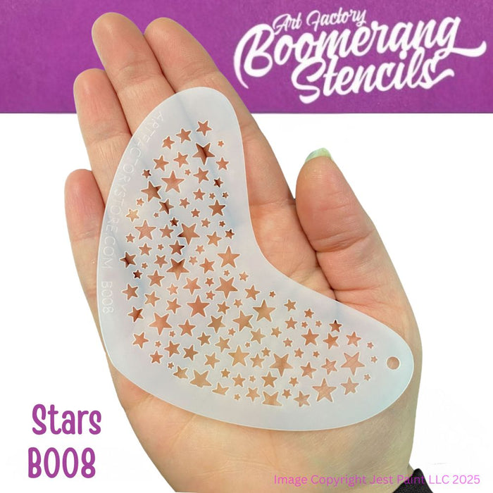Art Factory | Boomerang Face Painting Stencil - Stars (B008)