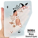 Stencil Eyes / Profiles - Face Painting Stencil - BOO