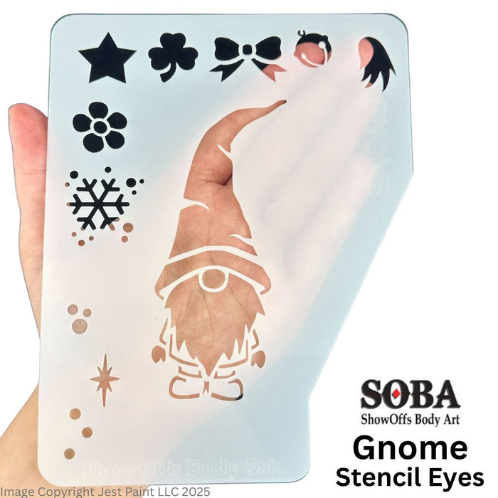 Stencil Eyes / Profiles - Face Painting Stencil - Gnome