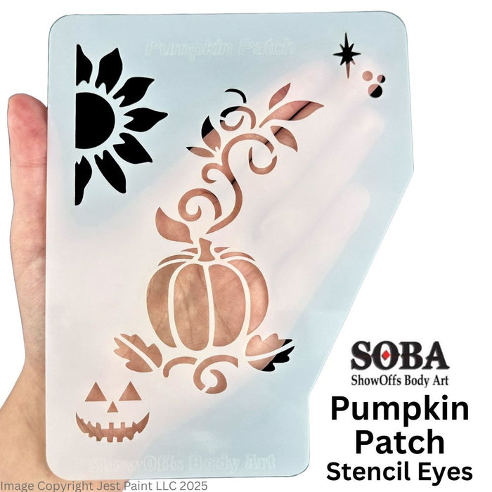 Stencil Eyes / Profiles - Face Painting Stencil - Pumpkin Patch
