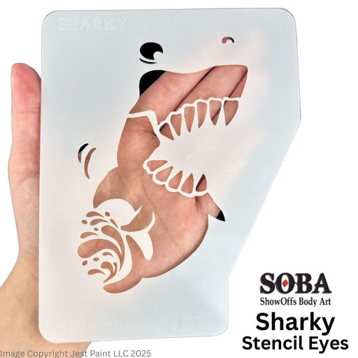Stencil Eyes / Profiles - Face Painting Stencil - Sharky