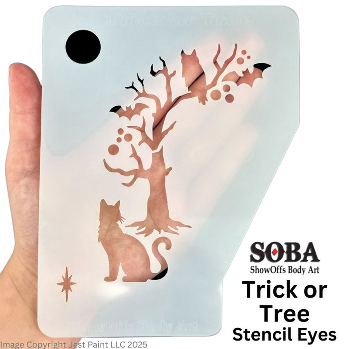 Stencil Eyes / Profiles - Face Painting Stencil - Trick or Tree