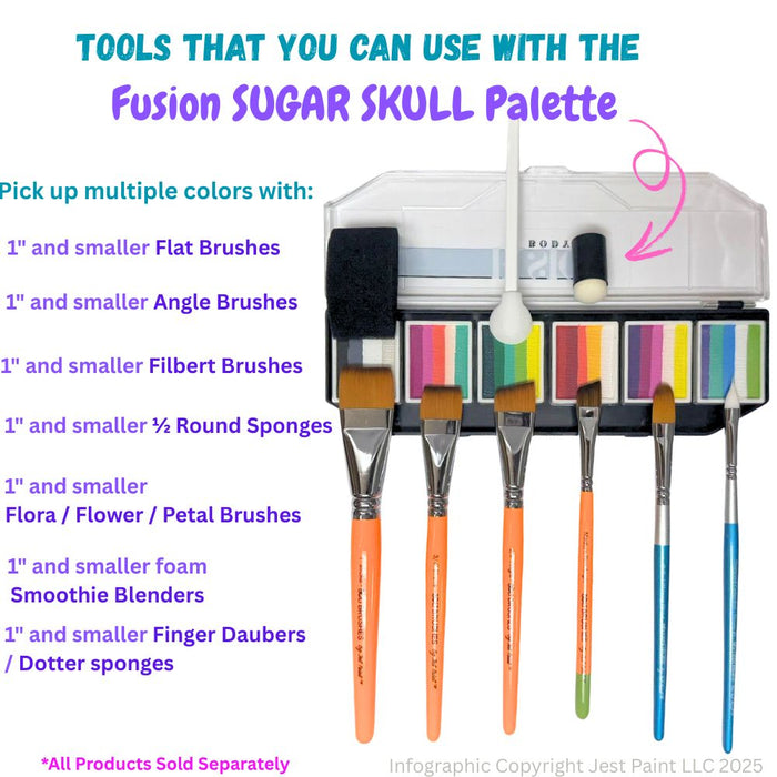 Fusion Body Art  | Face Painting Palette - Sugar Skull