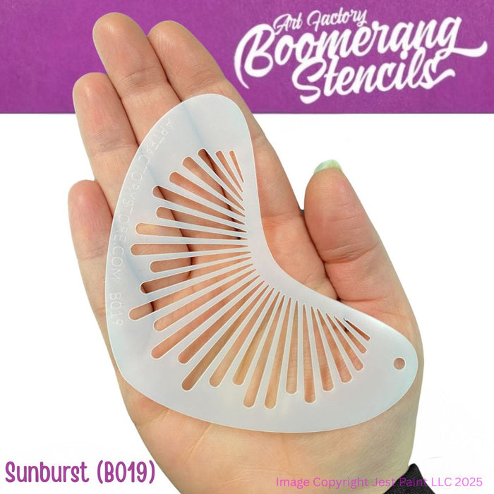 Art Factory - Boomerang Face Painting Stencil - Sunburst Stencil (B019)