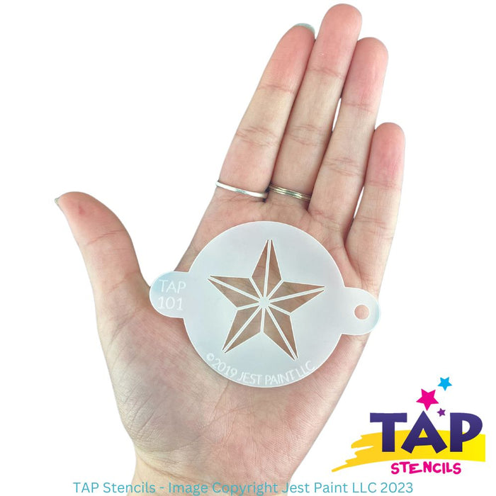 TAP 101 Face Painting Stencil - Super Star