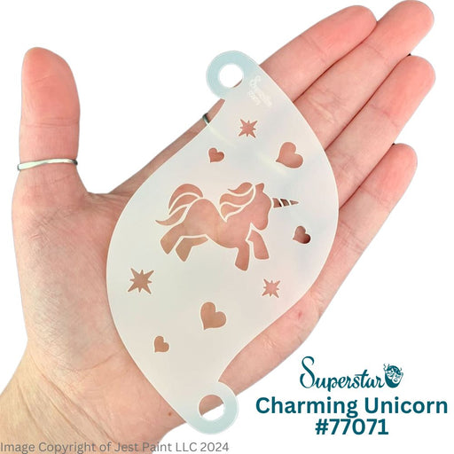 Superstar  | Face Painting Stencil - Charming Unicorn 77071