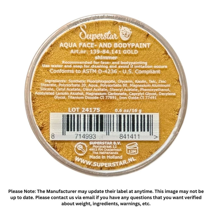 Superstar Face Paint | Gold Shimmer 141 - 16gr