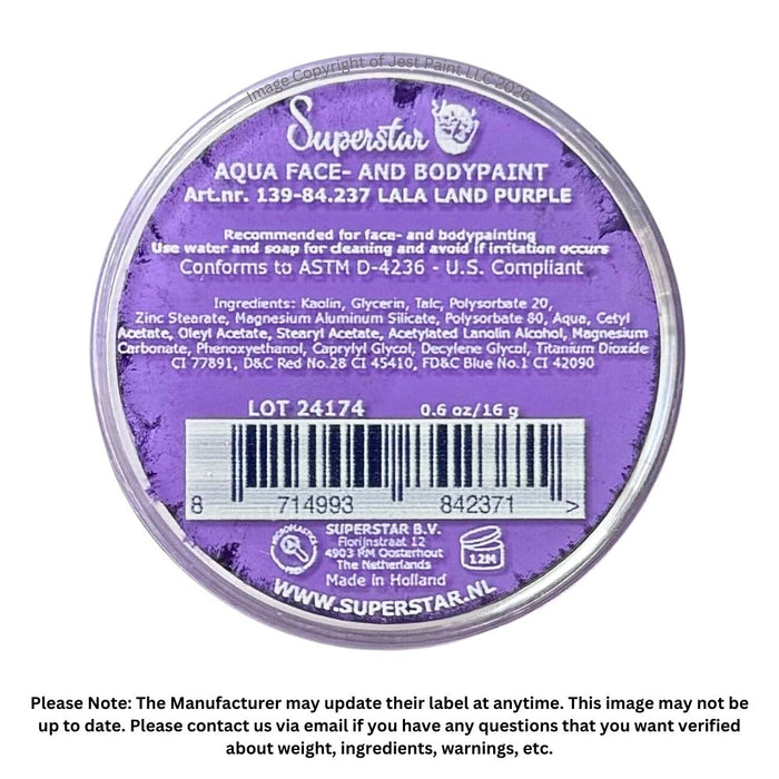 Superstar Face Paint | Lala Land Purple 237 - 16gr