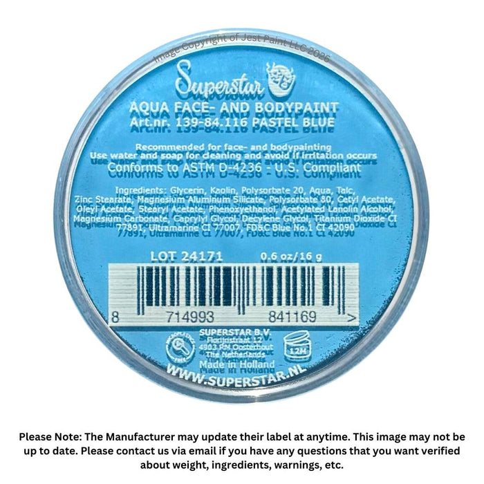 Superstar Face Paint | Pastel Blue 116 - 16gr