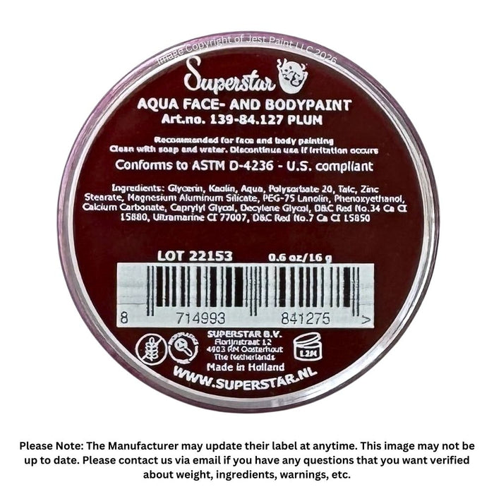 Superstar Face Paint | Plum 127 - 16gr