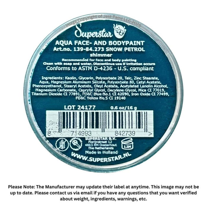 Superstar Face Paint | Snow Petrol Shimmer 273 - 16gr