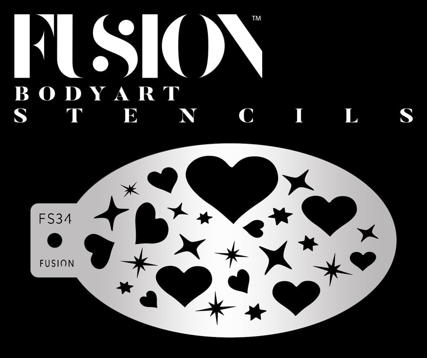 Fusion Body Art | Face Painting Stencil - Sweet Heart FS34