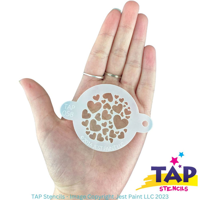 TAP 058 Face Painting Stencil - Sweet Hearts