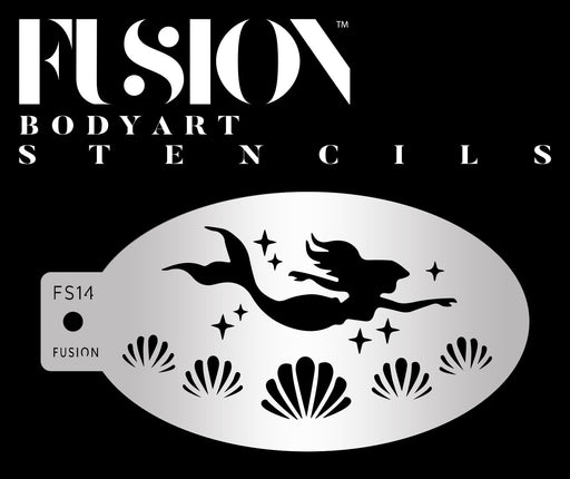 Fusion Body Art | Face Painting Stencil - Swimming Mermaid FS14