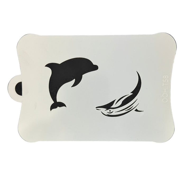 Ooh! Face Painting Stencil | Dolphin (T58)