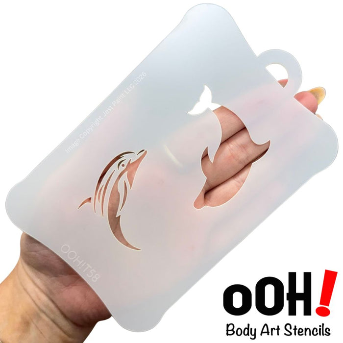 Ooh! Face Painting Stencil | Dolphin (T58)