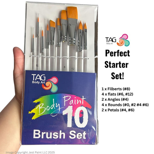 TAG | Face Painting Brushes - 10 Piece Brush Set