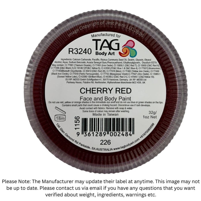 TAG Face Paint - Regular Cherry Red 32g